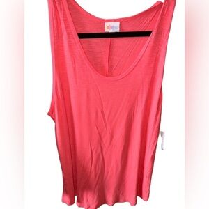 Lularoe 3X coral pink‎ rayon Tank top. Stretchy. NWT.